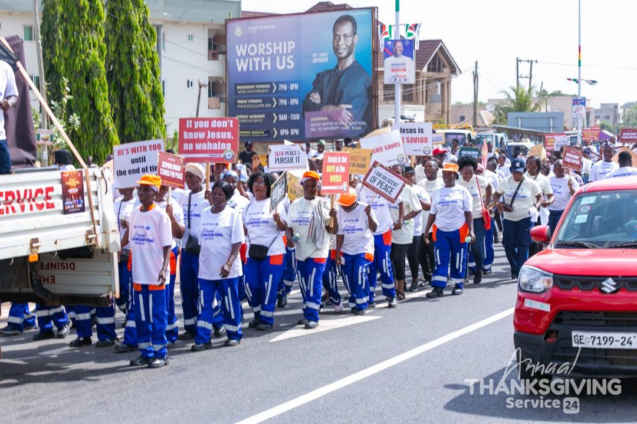 Jospong Group Staff Undertake Peace Evangelism Walk Ahead of December Elections